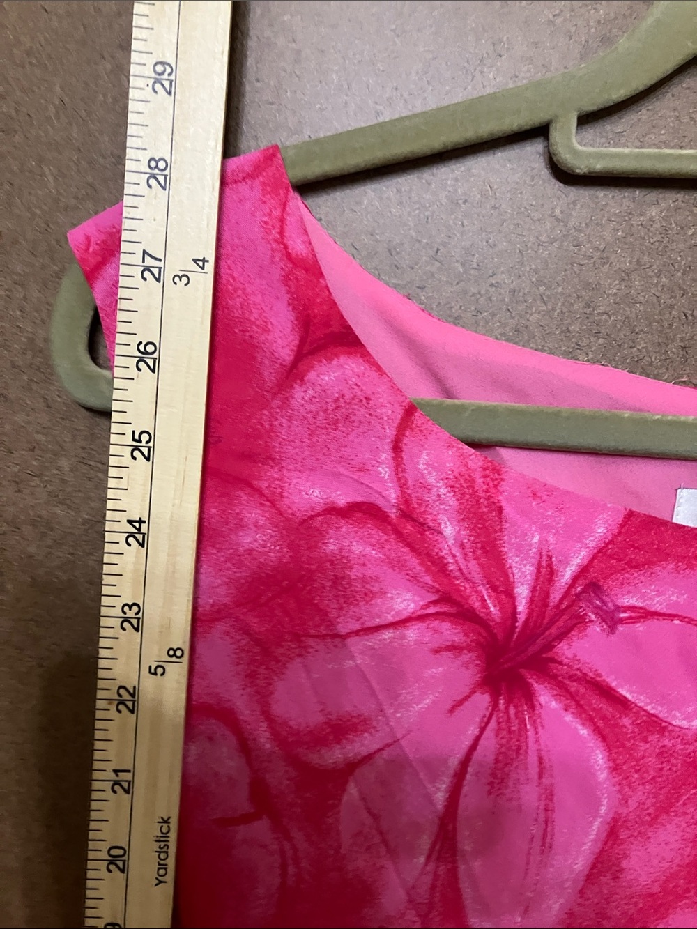 Donna Ricco Hot Pink Floral Sleeveless Layered blouse - Picture 6 of 10